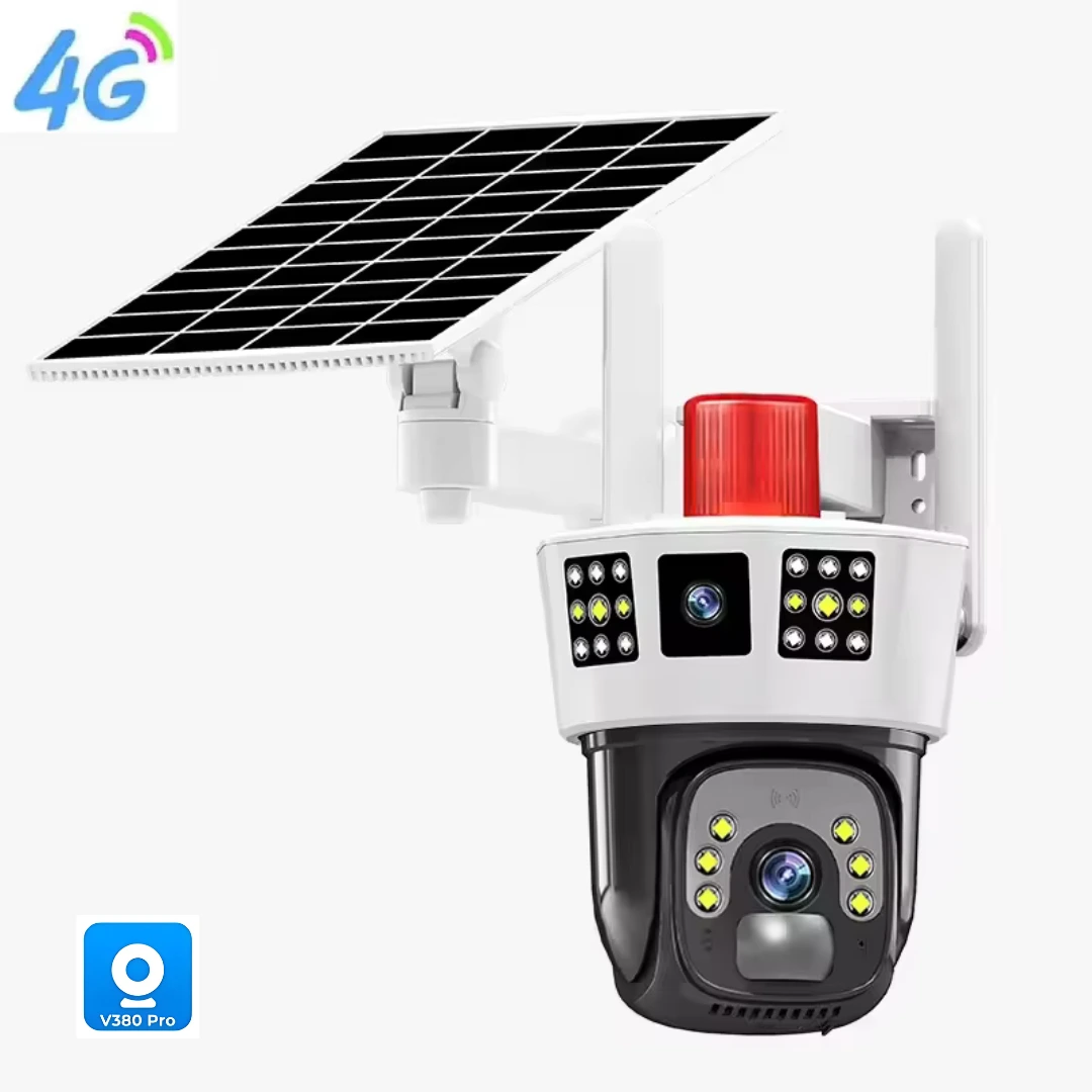 4G Dual-Lens V380 Solar PTZ Camera